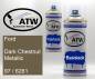 Preview: Ford, Dark Chestnut Metallic, 97 / 6261: 400ml Sprühdose + 400ml Klarlack - Set, von ATW Autoteile West.